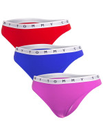 Tommy Hilfiger 3Pack tanga kalhotky UW0UW025210RZ Červená/růžová/modrá