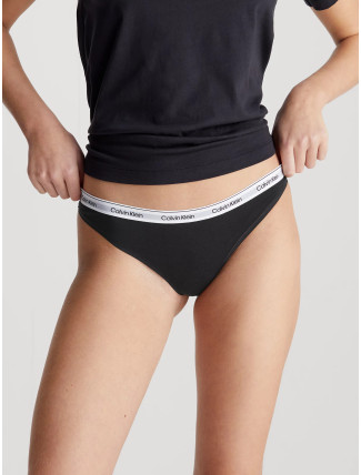 Dámské tanga 000QD5043E UB1 černé- Calvin Klein