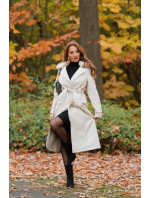 Sexy zimní kabát z umělé kůže v Trenchcoat Look