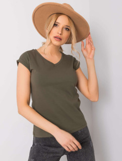 Khaki basic dámské tričko