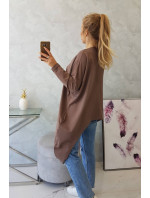 Halenka s potiskem oversize mocca