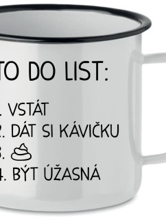 TO DO LIST:  BÝT ÚŽASNÁ - bílý plecháček 350 ml