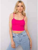 RUE PARIS Fuchsiový crop top