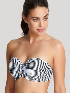 Vrchní díl plavek Swimwear Anya Stripe Bandeau Bikini black/white SW0893