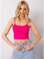 RUE PARIS Fuchsiový crop top