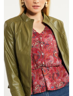 Bunda Monnari Biker Jacket With Stand-Up Collar Bottle Green