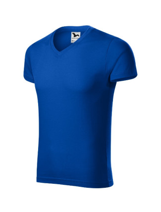 Slim Fit V-neck tričko pánské královská modrá