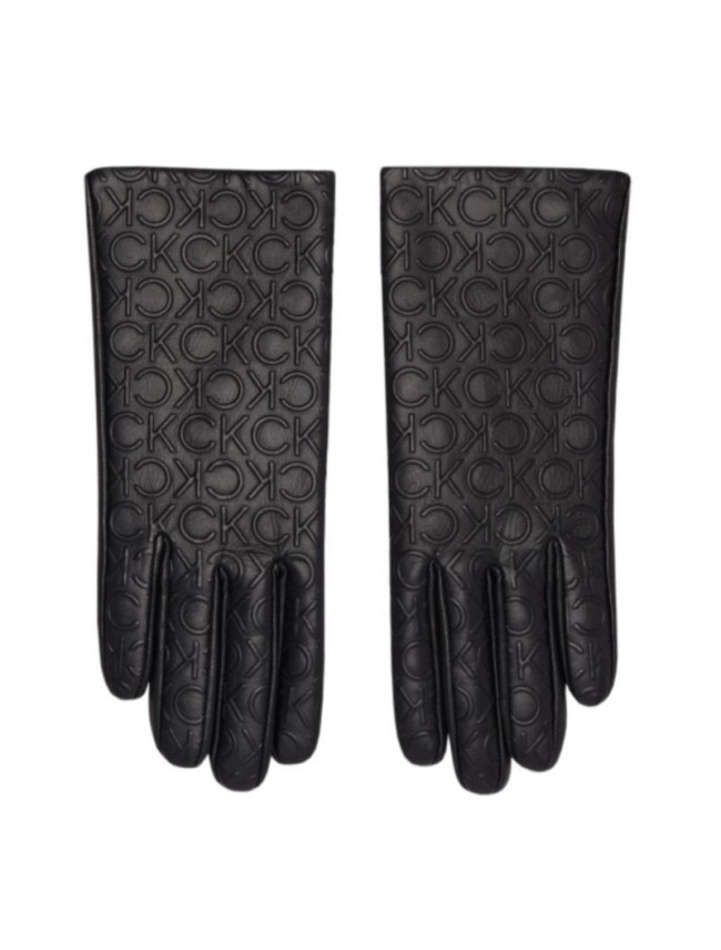 Calvin Klein Re-lock Debossed Leather Gloves W K60K609975 dámské