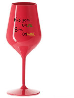 NIE SOM ONLINE SOM ONWINE - červený nerozbitný pohár na víno 470 ml