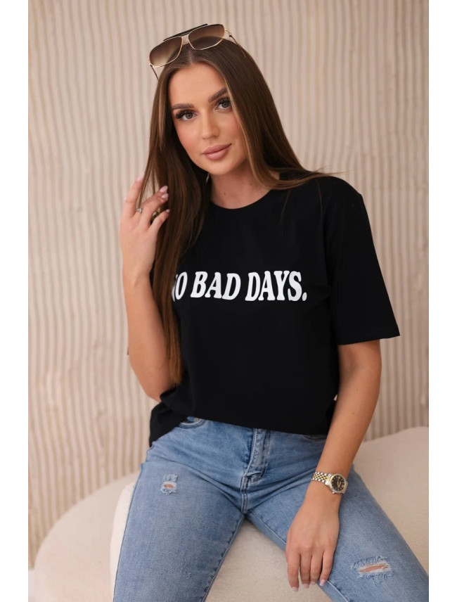 Bavlněná halenka No Bad Days černá