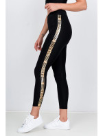 Stylové dámské legíny s nápisem "FASHION" - černá,
