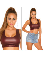 Sexy top KouCla Crop Top Leatherlook