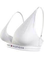 Dámská podprsenka UNLINED LOGO UNDERBAND TRIANGLE BRA UW0UW04144YBR bílá - Tommy Hilfiger