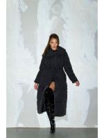 Sexy Fashionista Extra Long Winterjacke mit Gürtel