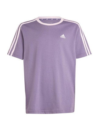 Adidas Essentials 3-Stripes Cotton Loose Fit Boyfriend Tee Jr IL3276 Tričko s pruhy