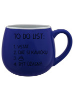 TO DO LIST:  BÝT ÚŽASNÝ - modrý keramický hrníček 300 ml