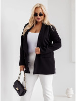 Klasické černé dámské plus size sako (8275)