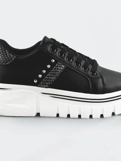 Černé dámské tenisky sneakers "traktory" (88-25)