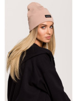 M624 Unisex čepice s kšiltem a odznakem "GOOD VIBES" - mocca
