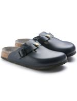 Dámské dřeváky Birkenstock Boston ESD Blue z přírodní kůže úzké úzké (0061388)