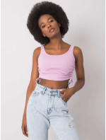 RUE PARIS Světle fialový crop top