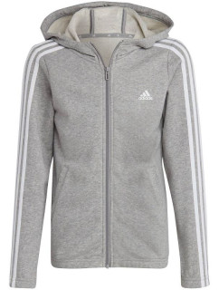 Mikina adidas Essentials 3-Stripes s kapucí a zipem Jr IC3635