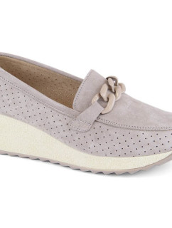 Kožené semišové polobotky Filippo W PAW507A beige