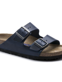 Birkenstock Arizona Soft Footbed Oiled Leather Narrow Žabky dámské/mužské Blue for Narrow Foot Oiled Leather (1013644)