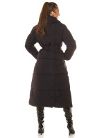 Sexy Fashionista Extra Long Winterjacke mit Gürtel