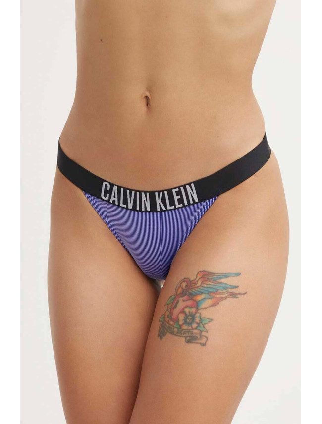 Dámské plavkové kalhotky KW0KW02611 C86 modré - Calvin Klein