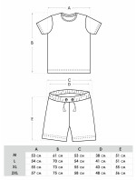 Yoclub Pánské krátké bavlněné pyžamo PIA-0031F-A110 Vícebarevné