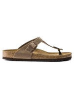 Dámské žabky Birkenstock Gizeh Oiled Leather Tabacco Brown Regular wide (0943811) dámské