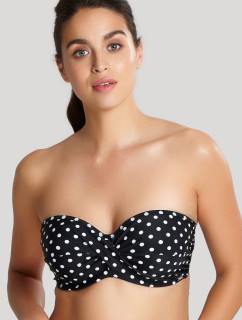 Vrchní díl plavek Swimwear Anya Spot Bandeau Bikini black/white SW1013