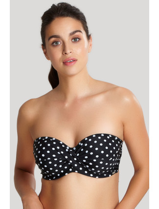 Vrchní díl plavek Swimwear Anya Spot Bandeau Bikini black/white SW1013