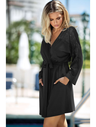 DKaren Housecoat Fibi Black