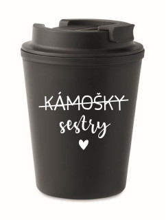 KÁMOŠKY SESTRY - černý termohrnek 300 ml