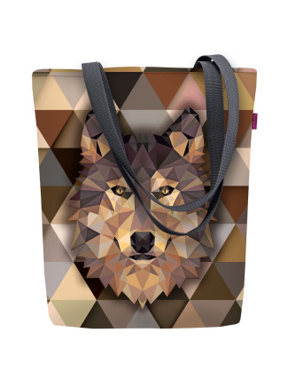 Bertoni Plátěná taška Sunny Wolf Brown