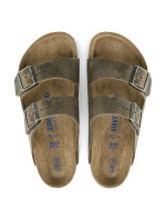 Dámské/pánské žabky Birkenstock Arizona Soft Footbed Oiled Leather Narrow Faded Khaki (1019377)