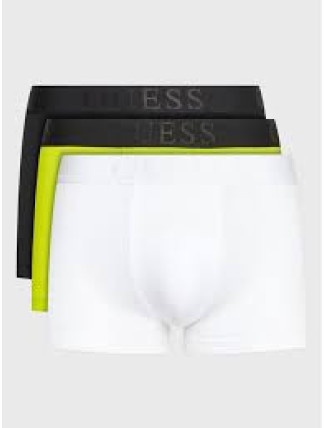 Pánské boxerky U3GG23K6YW0 F8DQ bílé-neon.žluté-černé - Guess