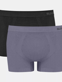 Pánské boxerky GO Smooth Short C2P - BLACK - černošedé M014 - SLOGGI