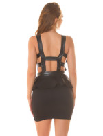 Sexy Club-minidress backless with peplum