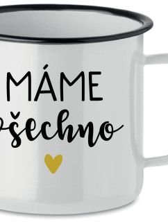 MÁME VŠECHNO - bílý plecháček 350 ml