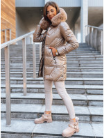 Dámská zimní bunda kabát AUTUMN GLOW camel Dstreet TY3707