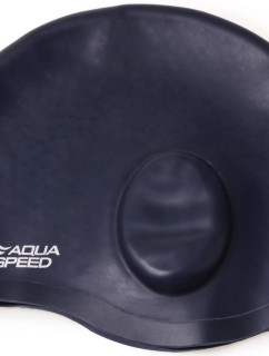 AQUA SPEED Kšiltovka na plavání Ušní čepice námořnická modrá