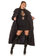 Sexy Fashionista Extra Long Winterjacke mit Gürtel