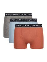 Pánské boxerky 3 ks DIM COTTON STRETCH BOXER 3x - DIM - oranžová