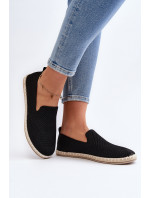 Černé dámské nazouvací espadrilky Harmonie