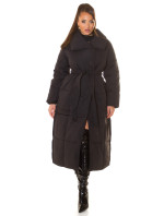 Sexy Fashionista Extra Long Winterjacke mit Gürtel