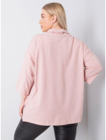 Tmavě růžová halenka plus size s nášivkami