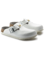 Pánské dřeváky Birkenstock Boston ESD White z přírodní kůže pro zdravotníky regular wide (0061370)